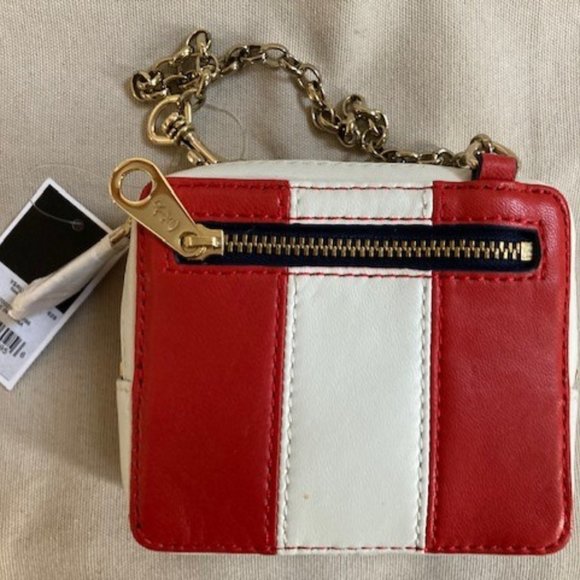 New with Tag Juicy Couture Stripe Zip YSRU2551 clutch ,Red Siren - Picture 2 of 3